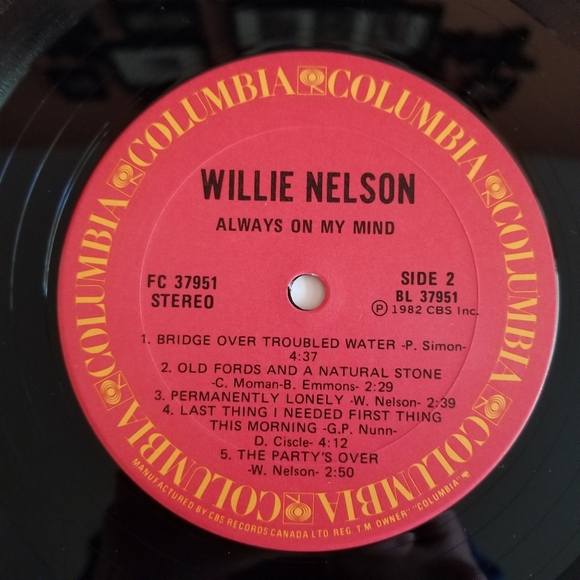 Willie Nelson 'Always On My Mind' Album Vinyl LP Record ⏺3/$40+Free Shipping!🚚 - Picture 3 of 10